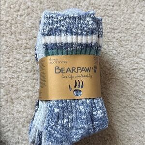 4 pairs of Bear Paw Ladies Boot Socks Size 5-10